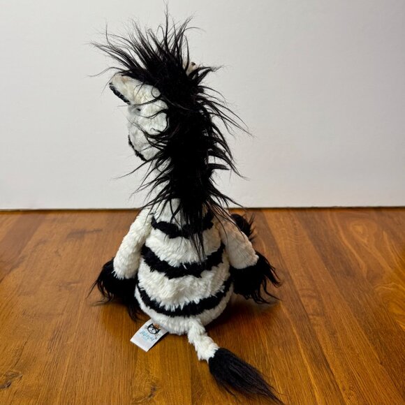 JELLYCAT London Dainty Zebra Plush Toy 20" Striped Soft Stuffed Animal Retired - Picture 3 of 9